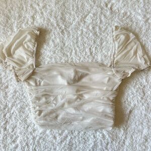 Princess Polly City Lights Crop Top in White